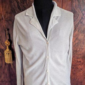 TSE  vintage light grey silk top size S